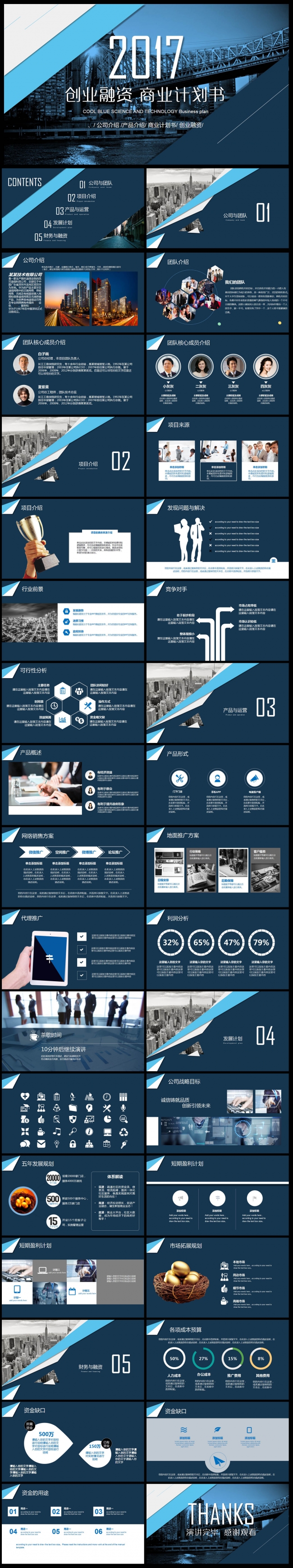商业计划书营销策划书ppt模板