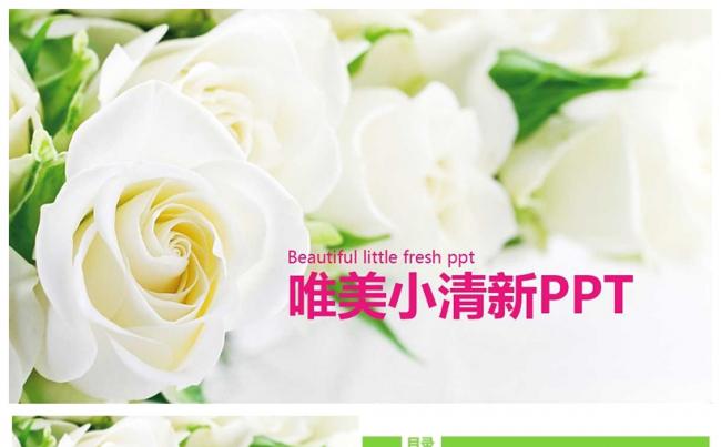 唯美小清新花朵模板ppt缩略图