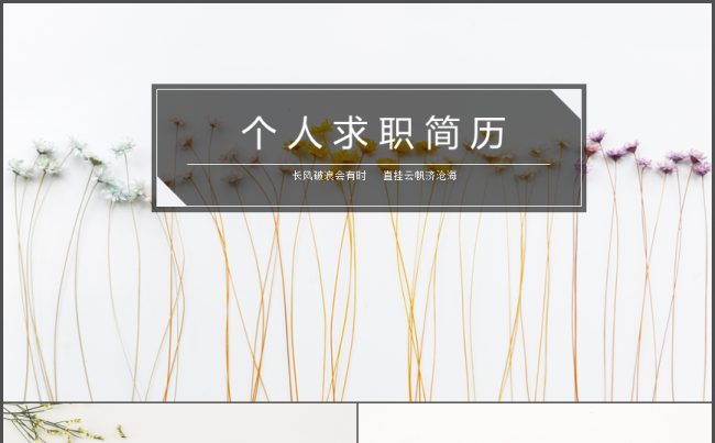 【女生专用】文艺清新小碎花个人简历竞聘模板缩略图