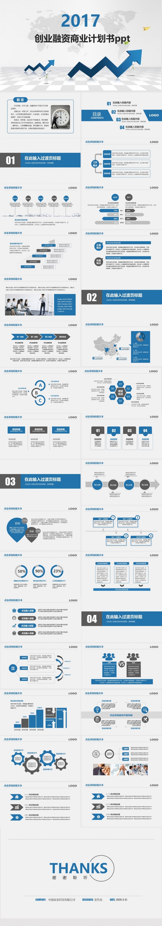 高端黑白创业融资商业计划书项目投资合作企业介绍公司宣传ppt