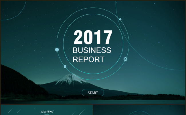 2017极简星空背景IOS风商务工作计划暨总结PPT模板缩略图