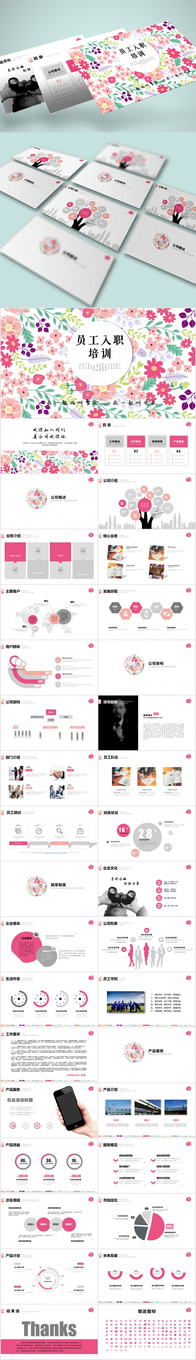 简约员工入职培训ppt模板 企业文化制度ppt模板 培训模板