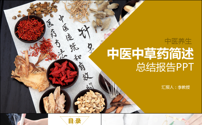 中医中草药简述PPT 中医养生 养生总结缩略图