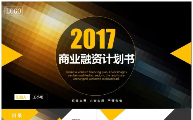 2017大气轻奢高端商业融资策划报告计划书PPT模版缩略图