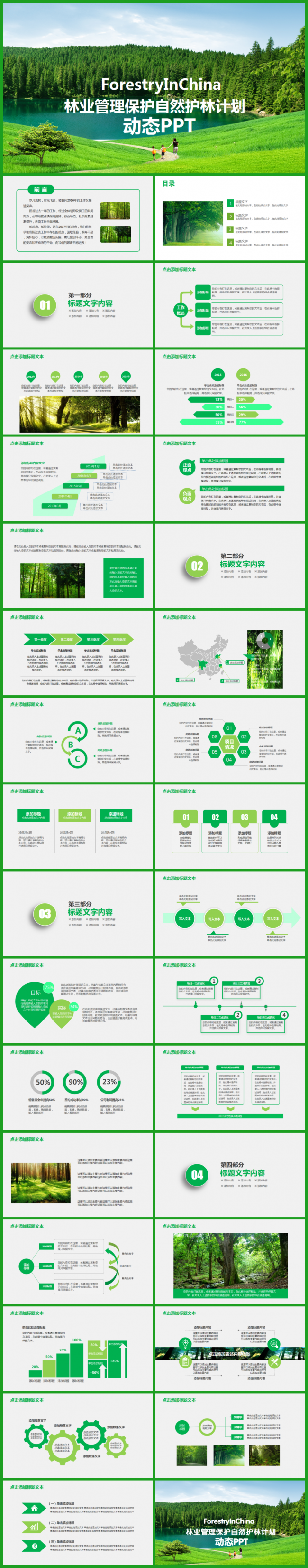 林业管理生态自然保护园林绿化通用PPT