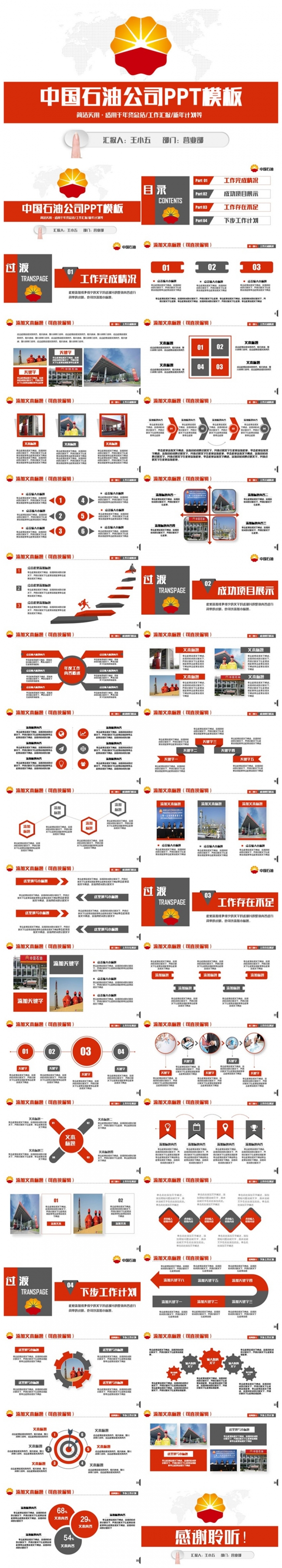 简洁动感中国石油公司中石油PPT