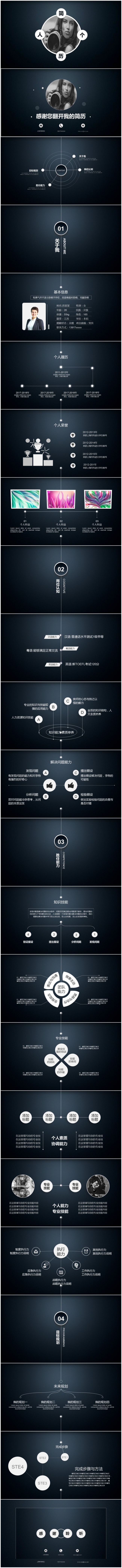 创意动画酷炫个人求职竞聘简历ppt模板