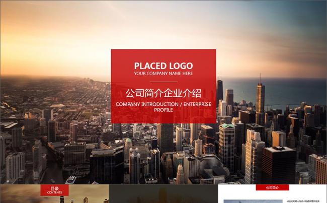 欧美简约大气企业文化公司简介PPT模板缩略图