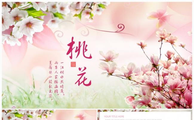 春天来了春天风景赏花踏春清明2017工作计划ppt模板缩略图