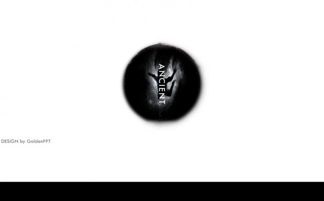 黑褐色极简怀旧欧美风ppt模板缩略图