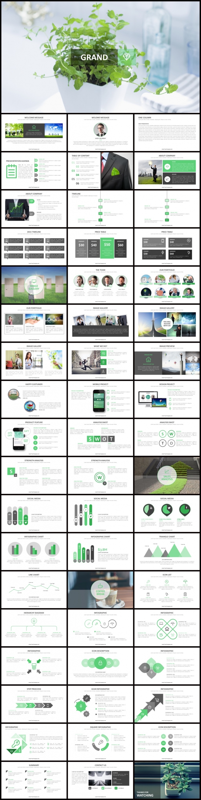 清新绿色公司介绍产品宣传PPT