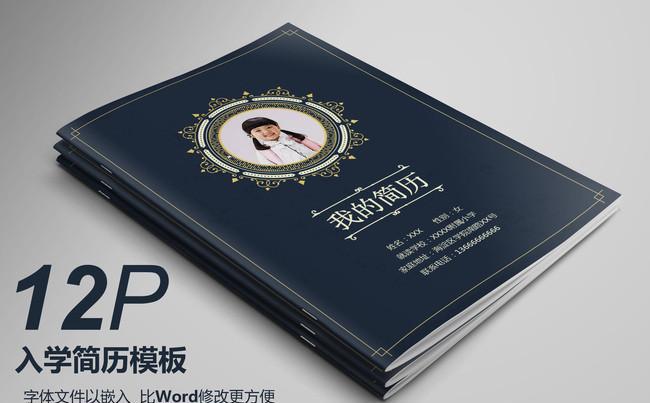 小升初  女孩  男孩  择校  简历  成长  手册 模板缩略图