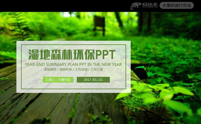绿色环保世界湿地森林日动态PPT模板缩略图