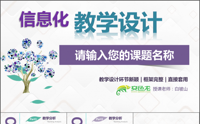 【推荐】教师信息化教学设计模板 完整框架 修改简单缩略图