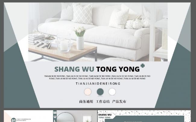 时尚简约高级灰精美产品发布PPT模板缩略图