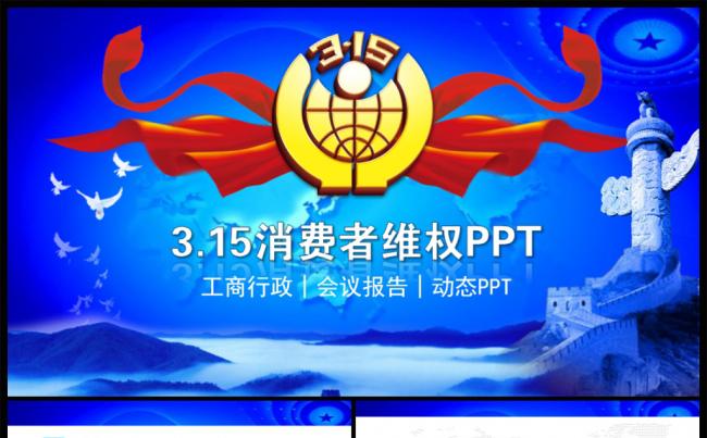 大气简约315消费者权益日工作报告PPT缩略图
