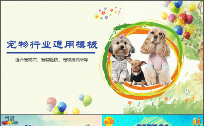 宠物行业工作汇报总结计划策划PPT模板缩略图