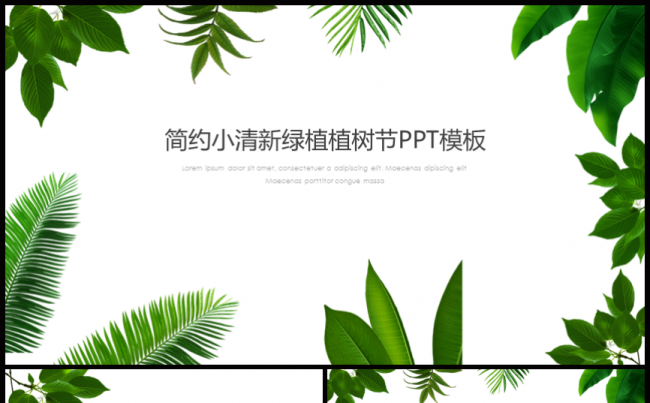 简约小清新绿植春天312植树节PPT模板缩略图