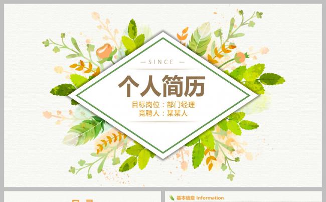 个人简历/职位竞聘/工作计划ppt动态演示缩略图