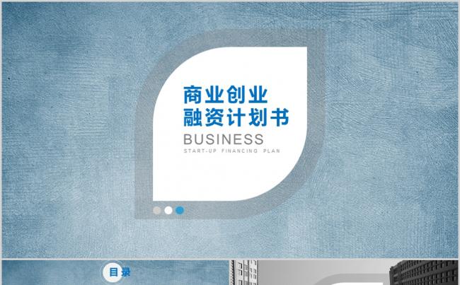 商业融资计划书营销策划书ppt 商业计划书  融资计划书缩略图