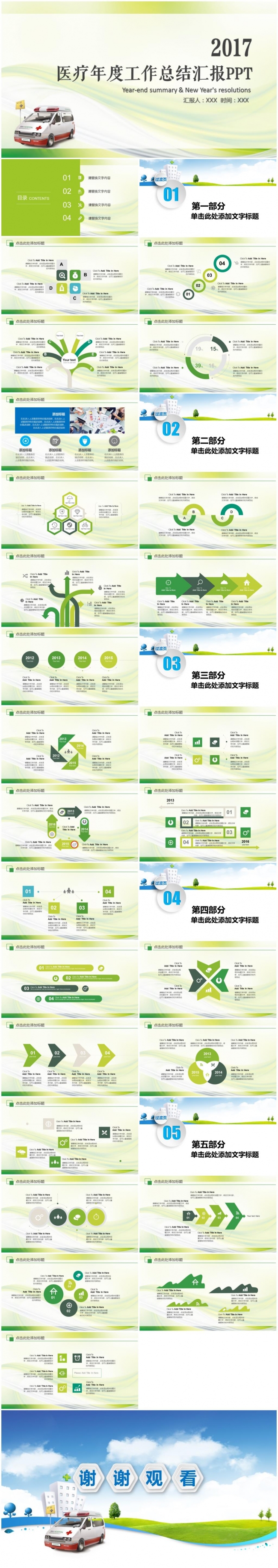大气稳重互联网医疗医疗总结医学PPT