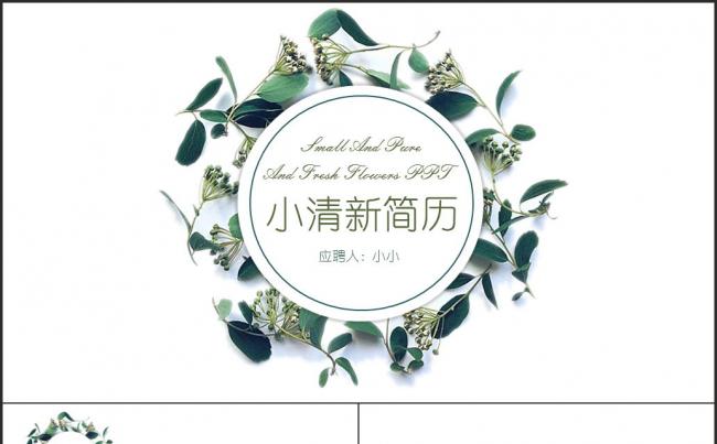 时尚韩式清新淡雅唯美个人简历竞聘ppt模板缩略图
