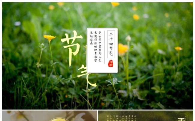 二十四节气中国风PPT传统习俗非物质文化遗产缩略图