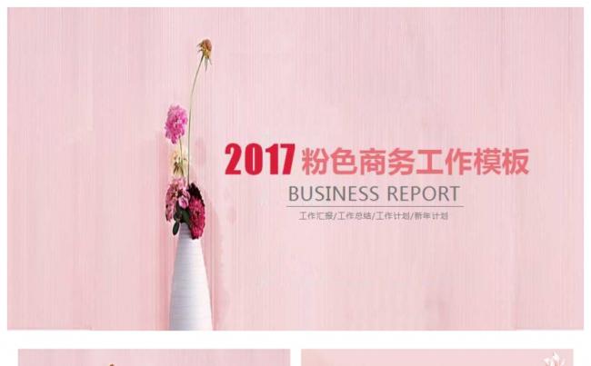2017粉色商务工作模板缩略图