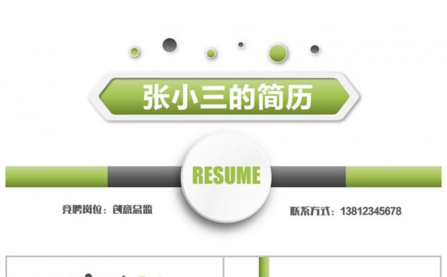 清新简洁个人简历简介岗位竞聘应聘PPT缩略图