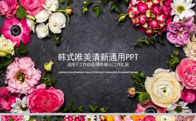 韩式 唯美 工作总结 工作汇报 述职报告ppt模板缩略图