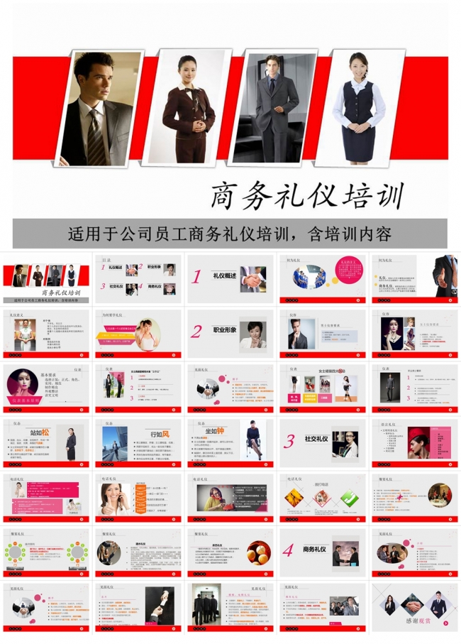 动态员工培训商务礼仪培训PPT