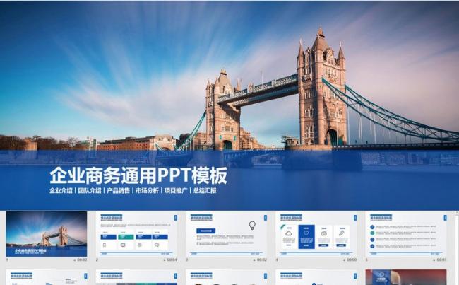 企业团队介绍产品市场分析项目推广PPT缩略图
