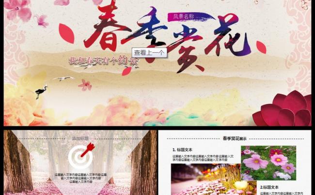 春天旅游赏花画册图片相册活动展示PPT缩略图