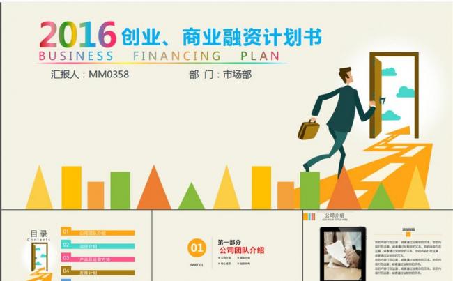 创业商业融资计划书缩略图