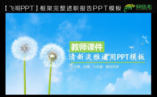唯美清新优秀教师大气公开课说课PPT通用课件缩略图
