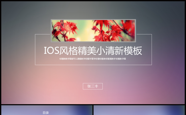IOS苹果风简约精美小清新商务汇报产品介绍通用类模板缩略图