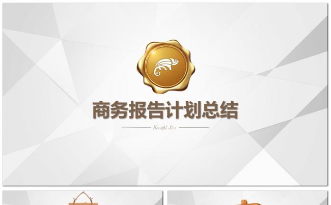 银灰色简洁创意商务报告计划总结PPT模板缩略图