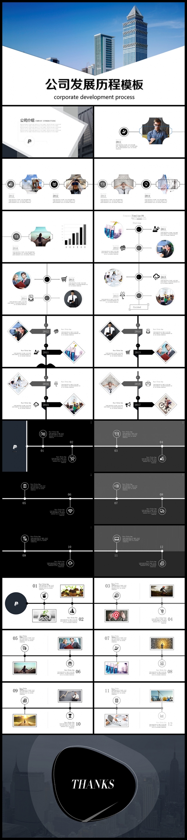 公司发展历程公司介绍企业大事记ppt模板