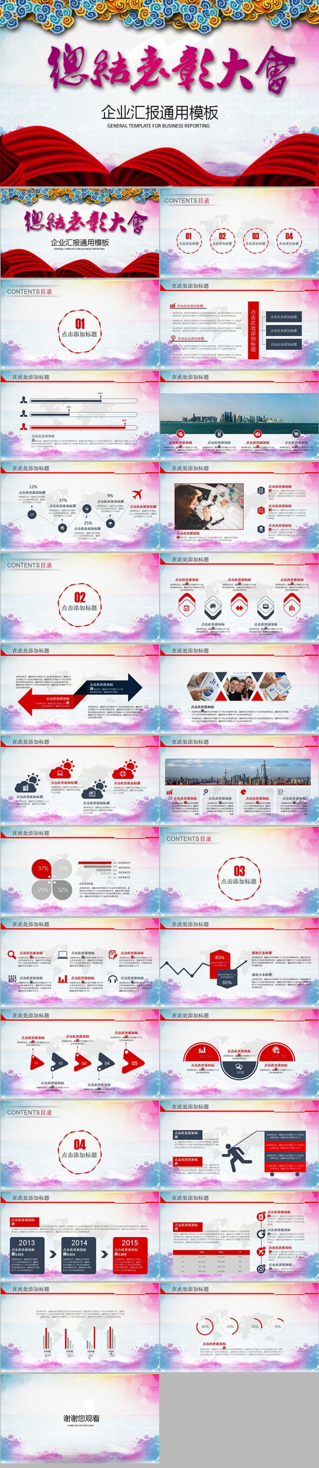 2017鸡年誓师大工作总结颁奖年会PPT模板