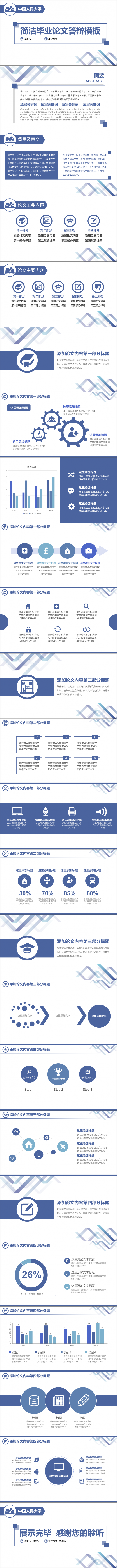 简洁版严谨蓝色毕业论文开题报告答辩PPT
