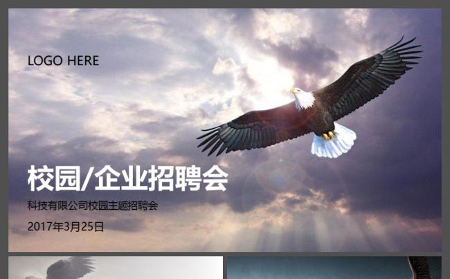 2017时尚大气实用校园企业招聘会动态PPT模板缩略图