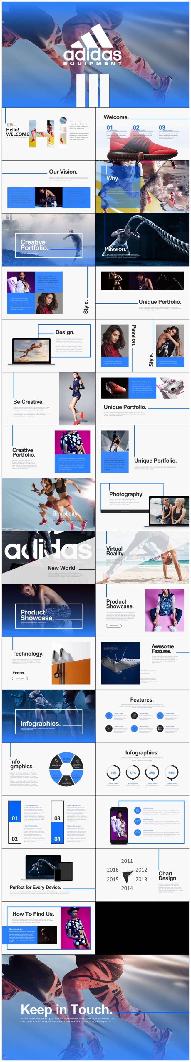阿迪达斯adidas高端商业计划书ppt模板