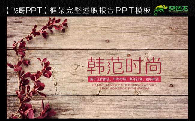 韩范 玫瑰花 花束复古ppt缩略图