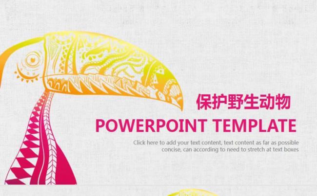 保护野生动物 ppt模板设计缩略图