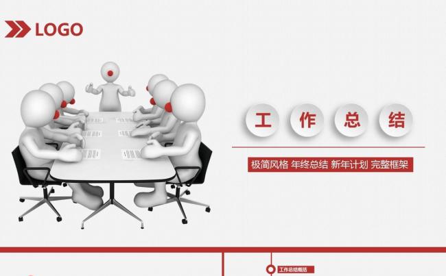 大气简约新年工作计划年终工作报告述职报告商务工作总结ppt缩略图