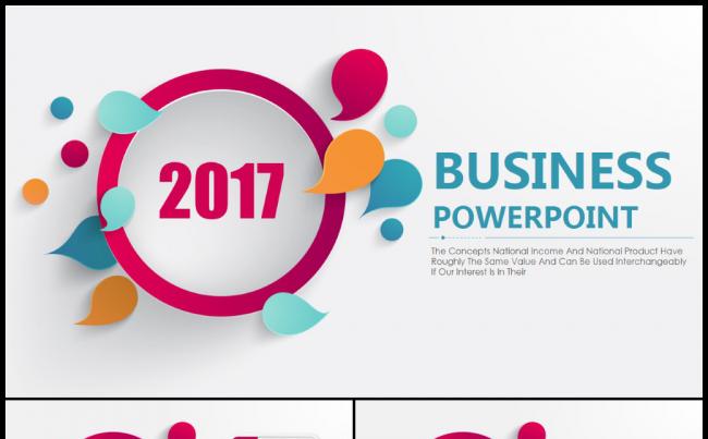 2017彩色微立体商务报告年终工作总结述职报告工作计划模板缩略图