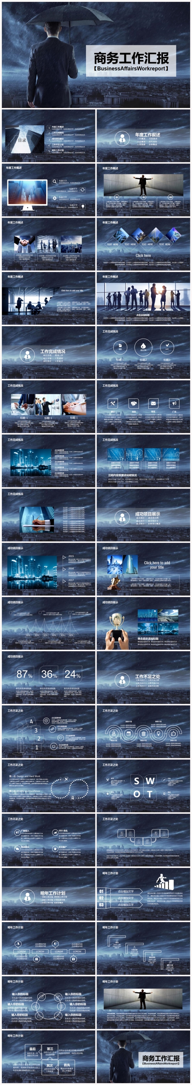 创意实用完整框架年度工作总结汇报2017工作计划企业宣传模板
