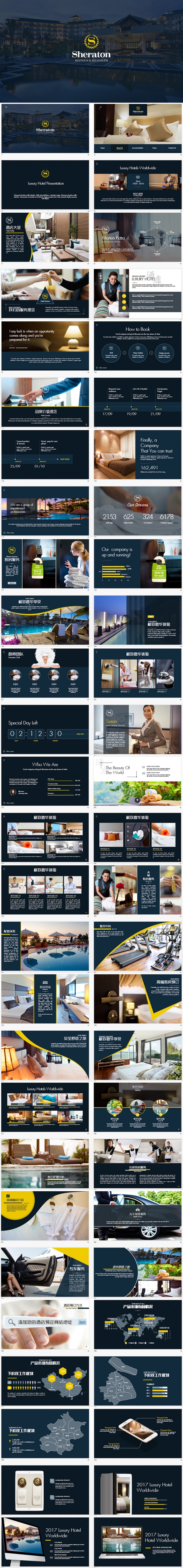 【狂人作品】喜来登酒店商业计划书ppt模板