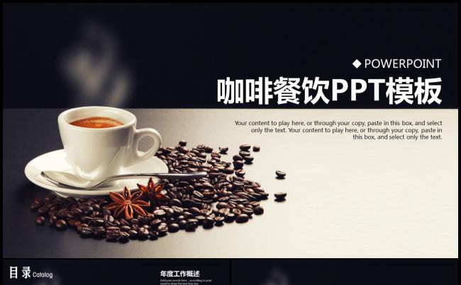 西餐厅咖啡产品介绍下午茶咖啡厅PPT模板缩略图