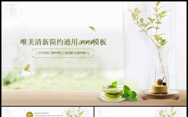 淡雅唯美工作汇报告计划述职报告PPT模板缩略图